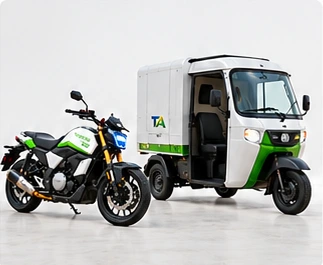 Concept motorcycle and commercial three-wheeler